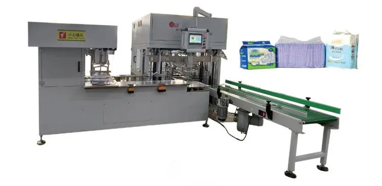 Pilnas automatinis šuniukų trinkelių pakavimo aparatas